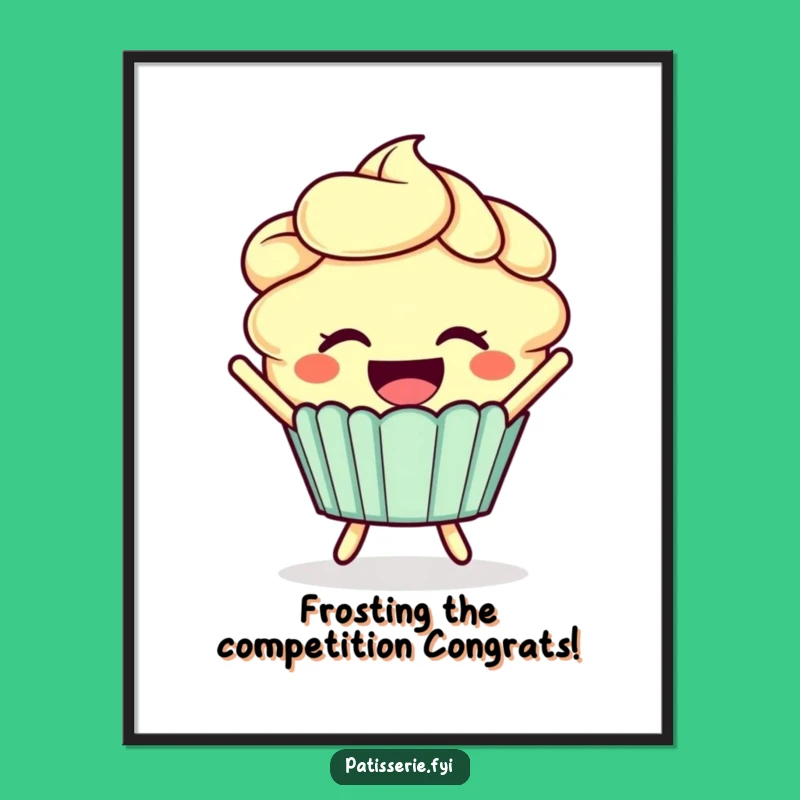 Free Printable Wall Art: Joyful Cupcake, Funny Sweet Downloadable Decor for Whimsical Spaces