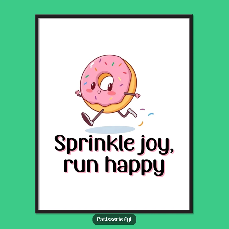 Free Printable Wall Art: Speedy Donut, Energetic Downloadable Decor