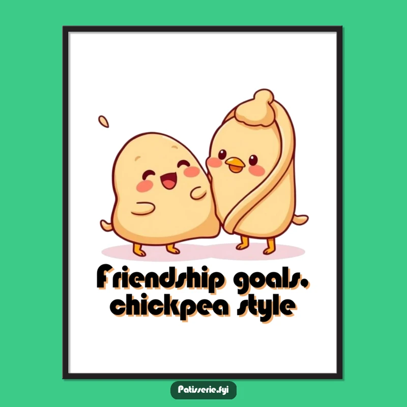 Free Printable Wall Art: Samosa Pats Chickpea Funny Downloadable Art Decor