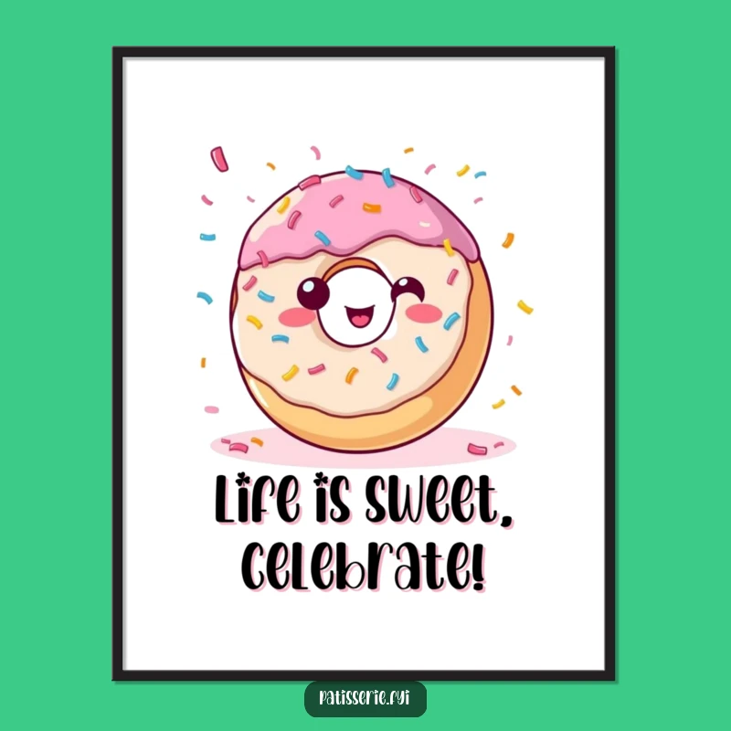 Free Printable Donut Confetti Wall Art: Funny Downloadable Decor for Sweet Kitchens