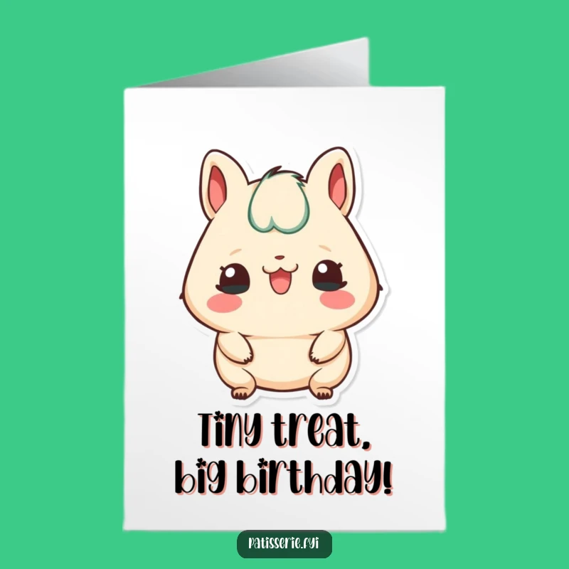 Free Printable Birthday Card: Cheeky Petit Four Pokes Tongue for DIY Fun