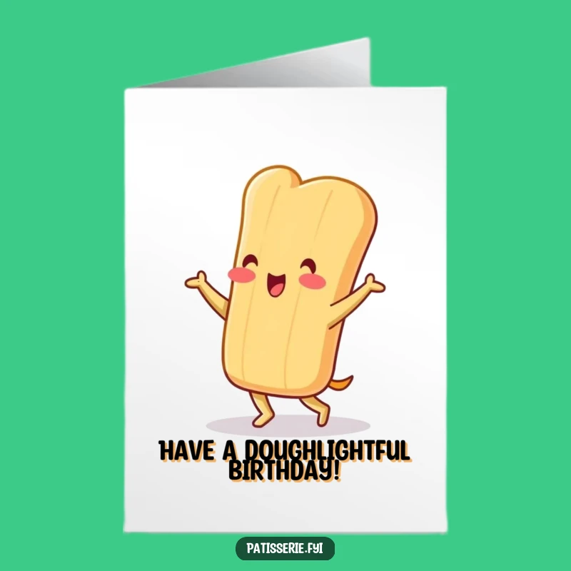 Free Printable Baguette Birthday Card: Funny Jigging Bread DIY Downloadable Gift!