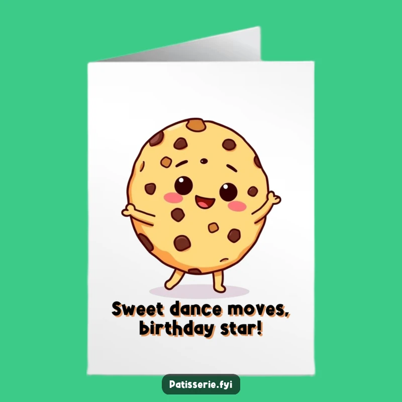 Free Printable Birthday Card: Giddy Cookie Funny Dance Downloadable Gift