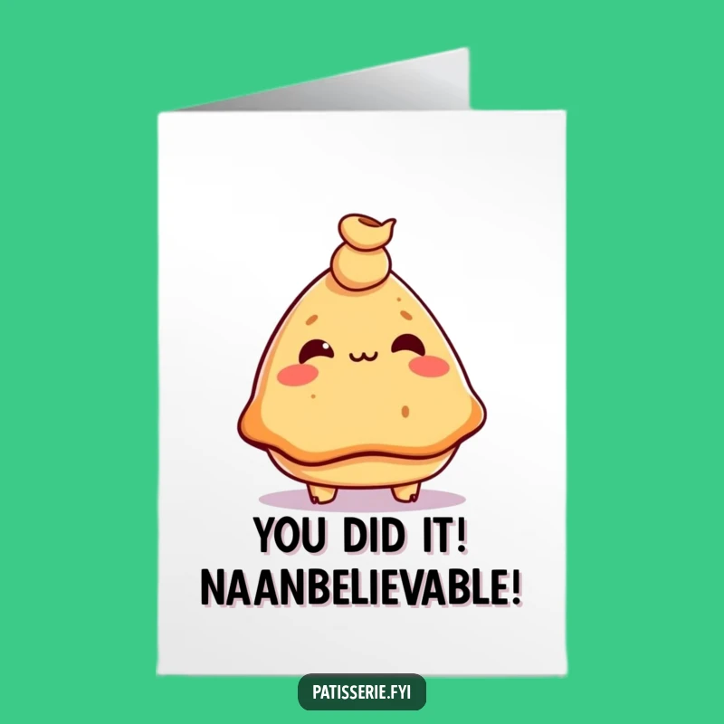 Free Printable Congrats Card: Samosa Chickpea Balancing Act Funny Downloadable Gift