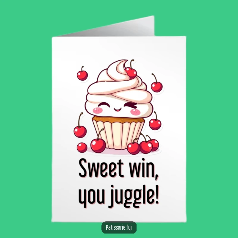 Free Printable Cupcake Congrats Card: Cheeky Downloadable Gift for Sweet Victories