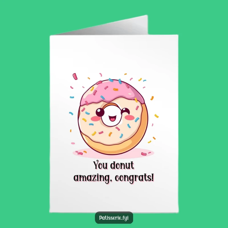 Free Printable Donut Confetti Congrats Card: Hilarious Downloadable Celebration Gift