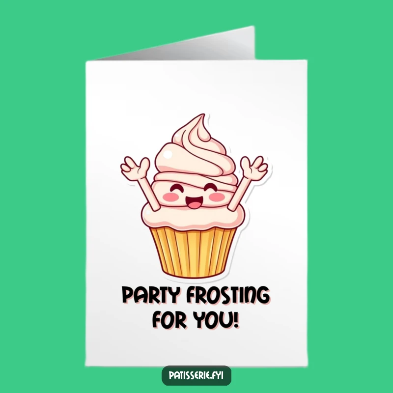 Free Printable Congrats Card: Frosting Cupcake, Downloadable Humorous Achievement Gift