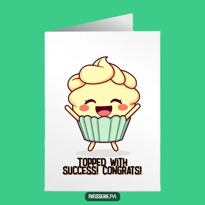 Free Printable Congrats Card: Joyful Cupcake, Funny Downloadable Gift for Sweet Victories