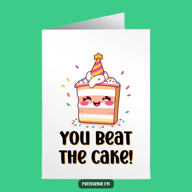 Free Printable Congrats Card: Juggling Cake Funny Downloadable Gift Celebration