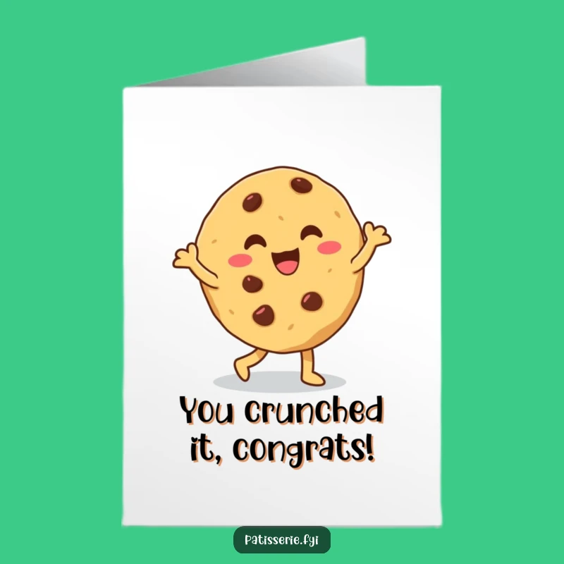 Free Printable Cookie Dance Congrats Card: Hilarious Downloadable Celebration Gift