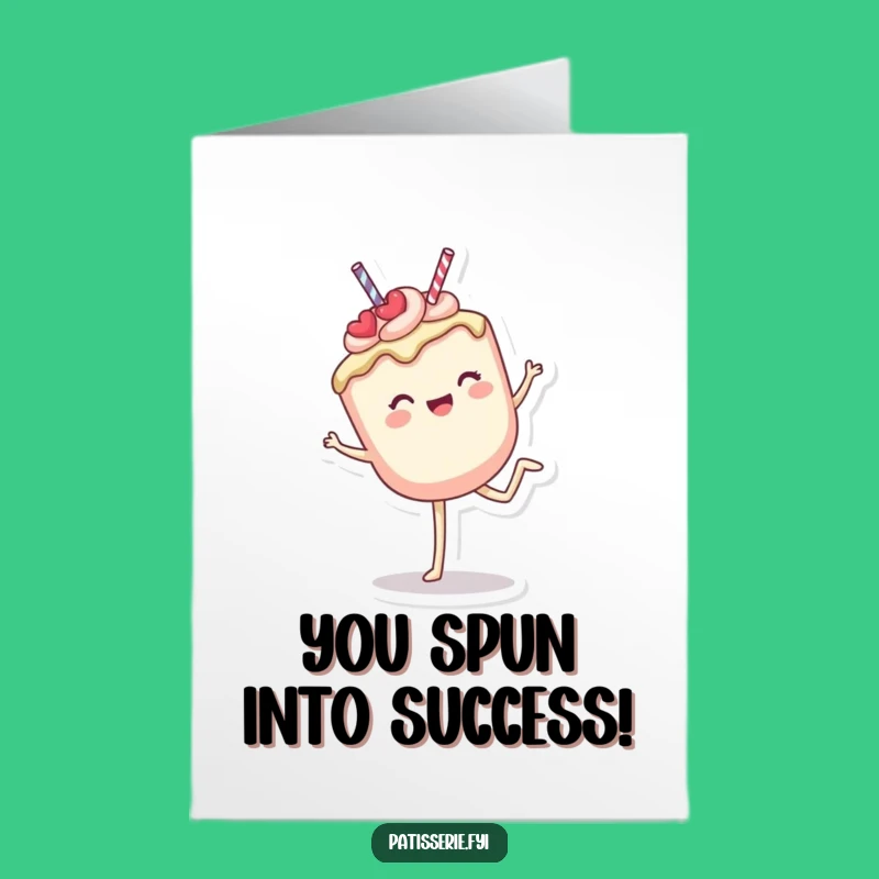 Free Printable Congrats Card: Hilarious Cake Pop Cartwheel for Your Big Achievement