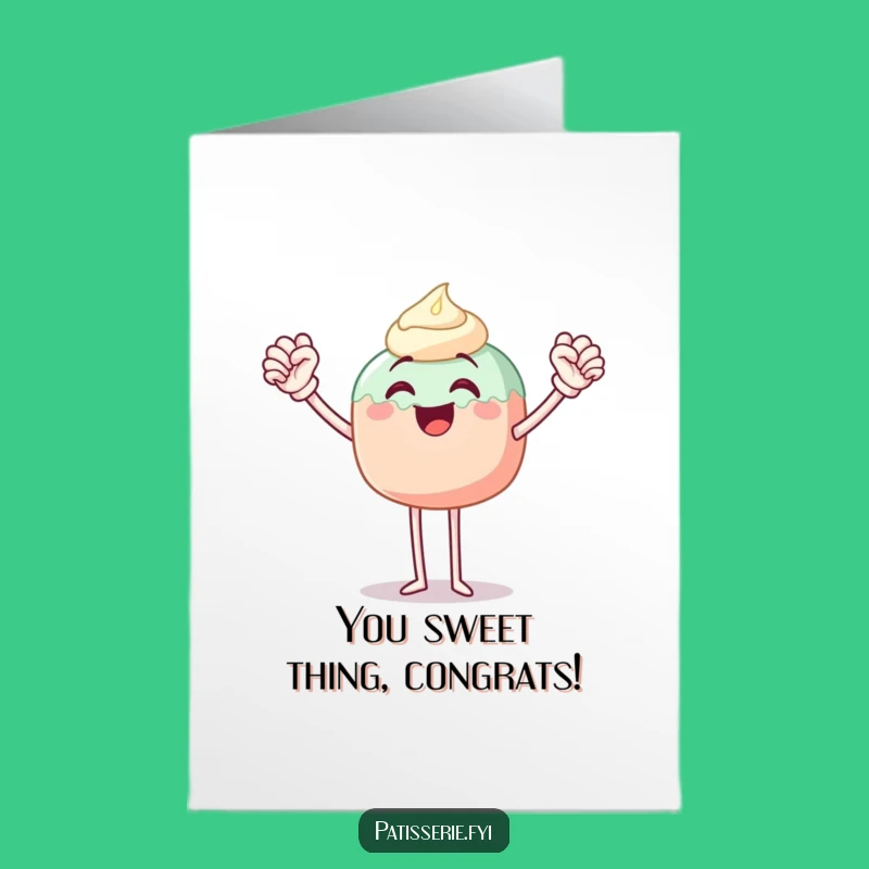 Free Printable Congrats Card: Cake Pop Triumph Funny Downloadable Gift for Any Win