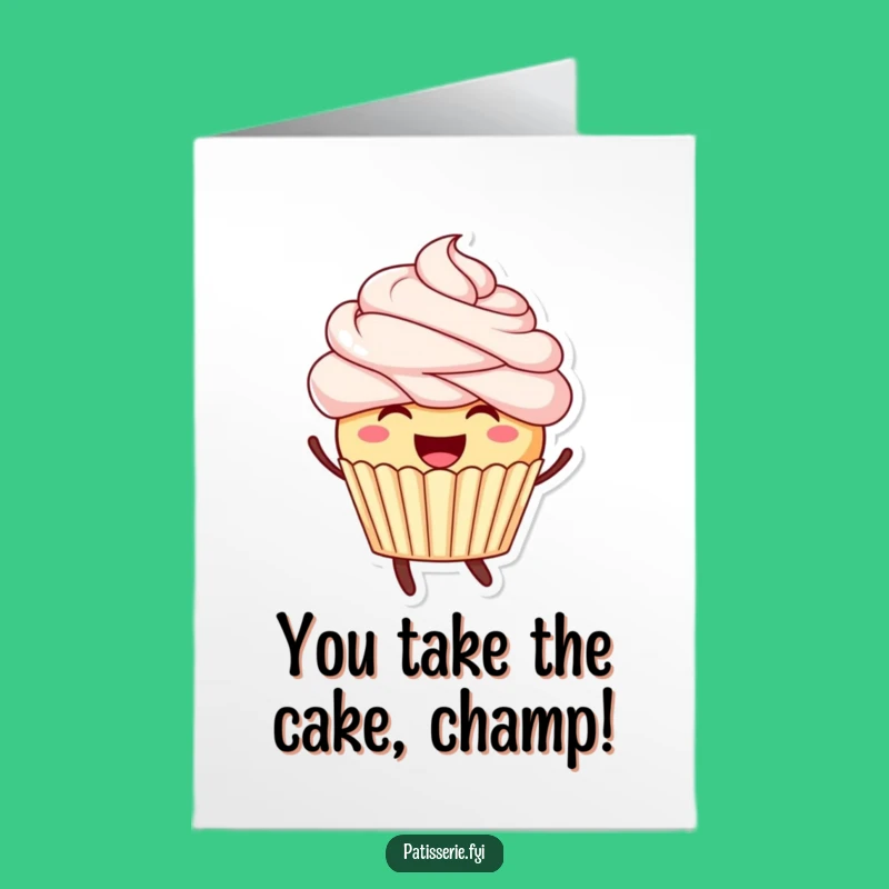 Free Printable Cupcake Congrats Card: Sweet Success and Joyful Leaps!