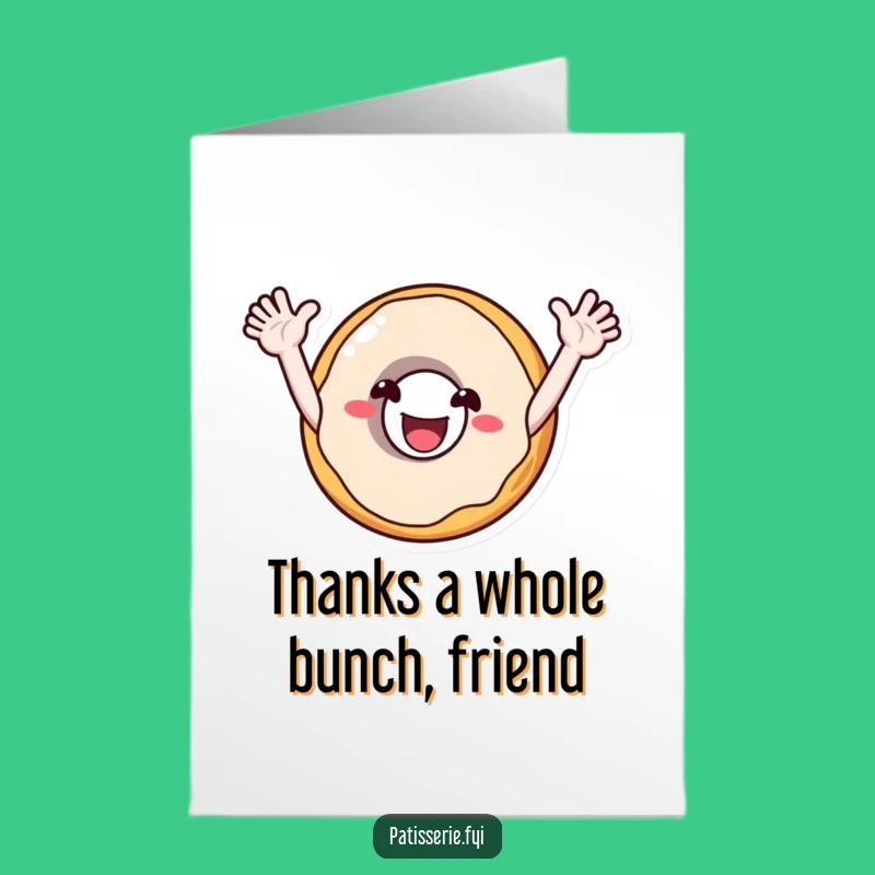 Free Printable Thank You Card: Happy Donut Pal Funny Downloadable
