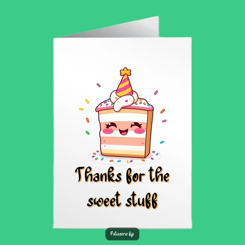 Free Printable Thank You Card: Juggling Cake Funny Downloadable Gift Appreciation