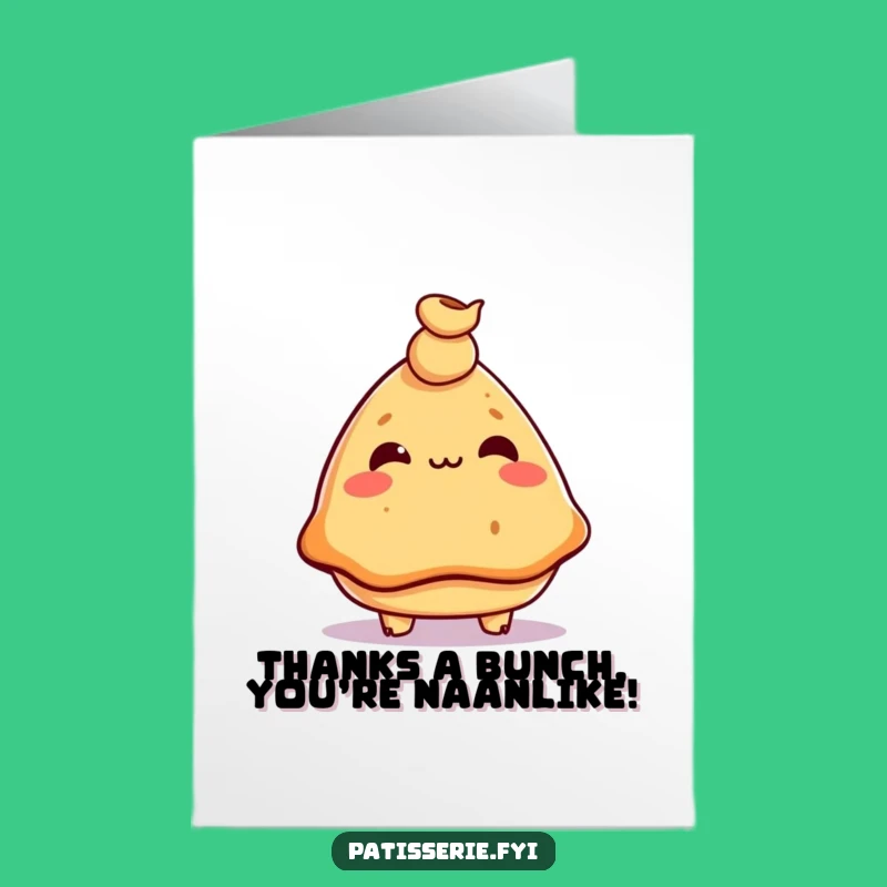 Free Printable Thank You Card: Samosa & Chickpea Balance Funny Downloadable Gift