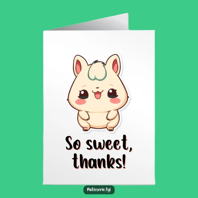 Free Printable Thank You Card: Petit Four's Cheeky Tongue Says Thanks