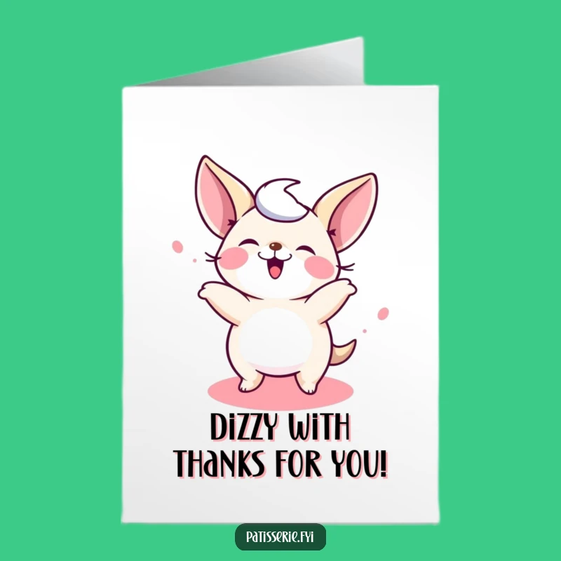 Thank You Giggling Petit Four Free Printable Card, Cheerful Downloadable Gift for Sweet Appreciation