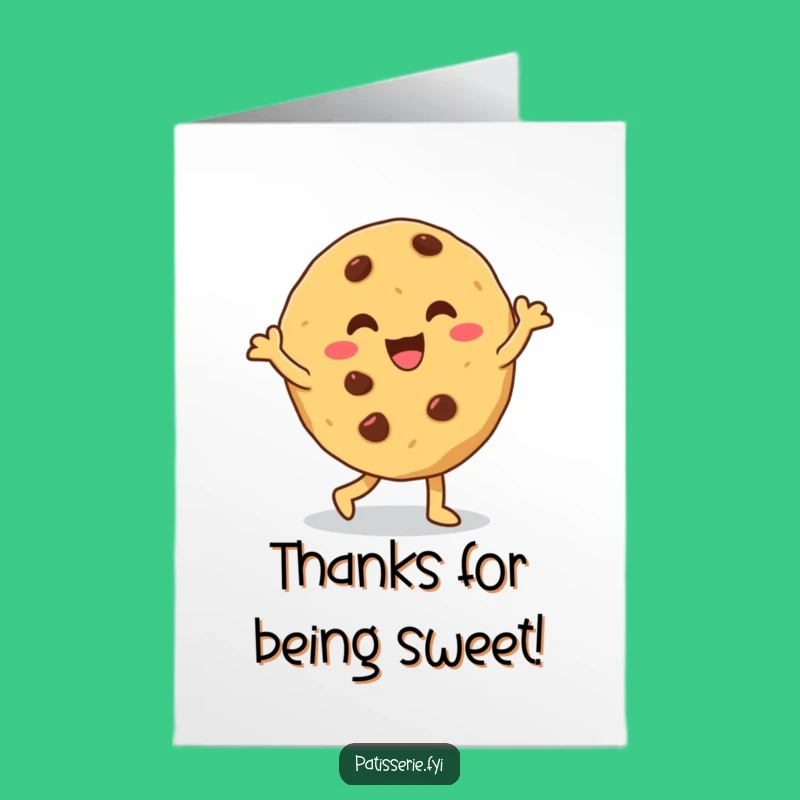 Free Printable Thank You Cookie Dance Card: Funny Downloadable Appreciation Gift