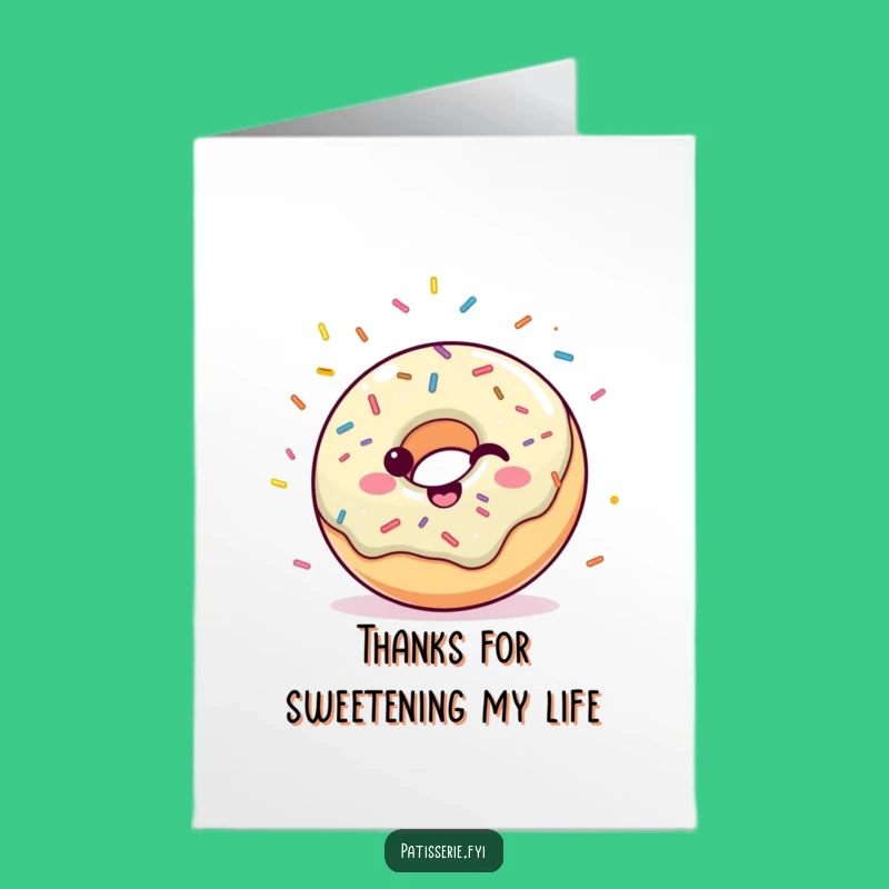 Free Printable Donut Thank You Card: Sweet Gratitude with a Confetti Shower!