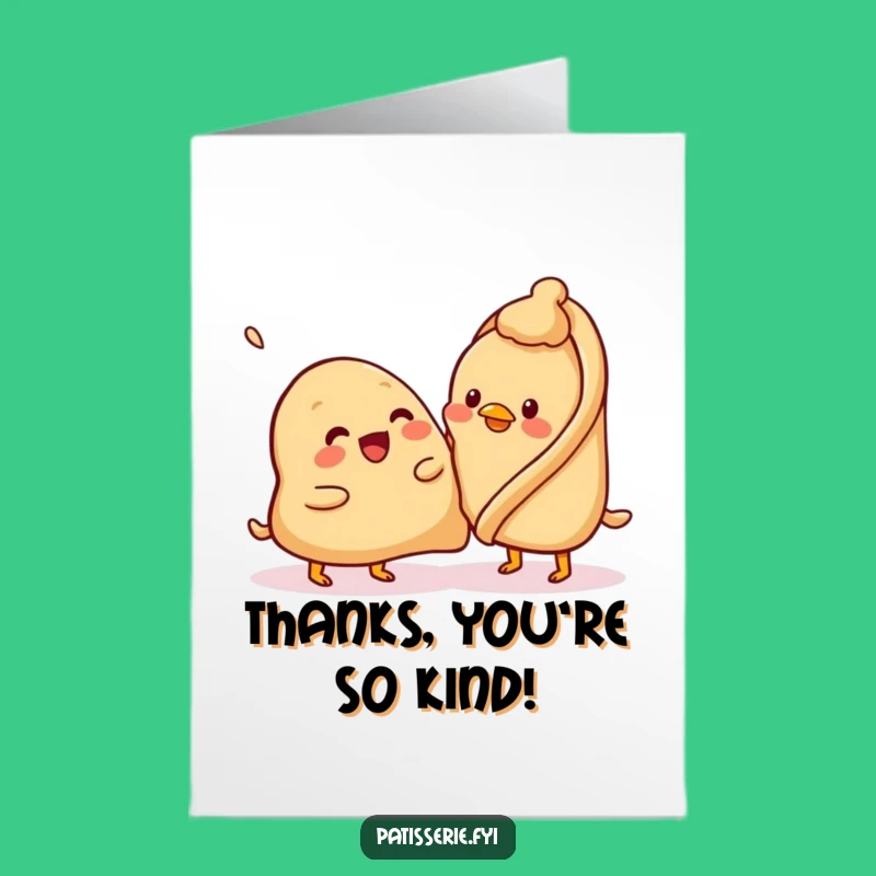 Free Printable Thank You Card: Samosa Chickpea Pat Funny Downloadable Gift