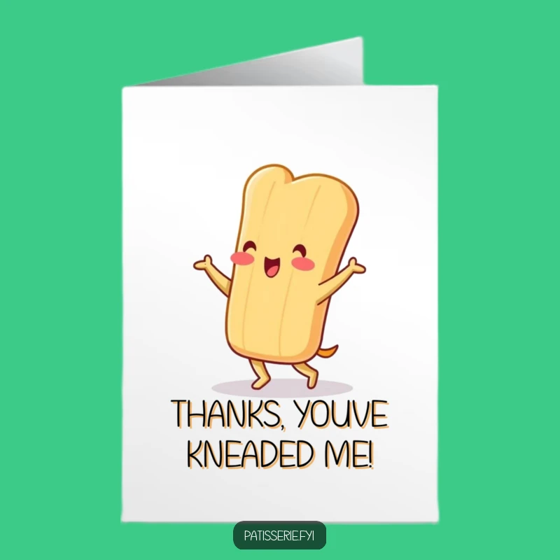 Free Printable Baguette Thank You Card: Funny Jigging Bread DIY Downloadable Gift!