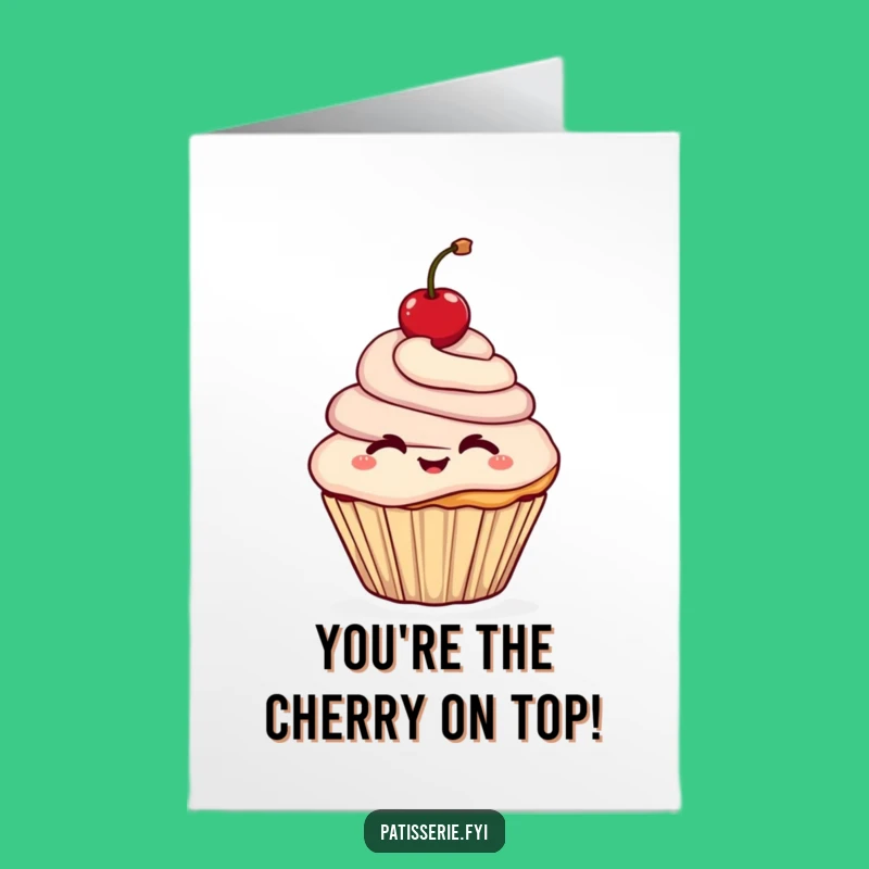 Free Printable Thank You Card: Cupcake's Cherry Thanks, Your Downloadable Appreciation Gift