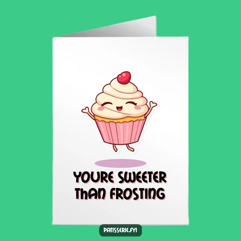 Free Printable Thank You Card: Dancing Cupcake Buddy Funny Downloadable