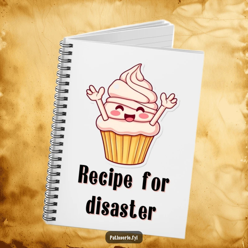 Funny Cupcake Notebook: A smiling cupcake flinging frosting, ideal for writing down funny and sweet ideas.
