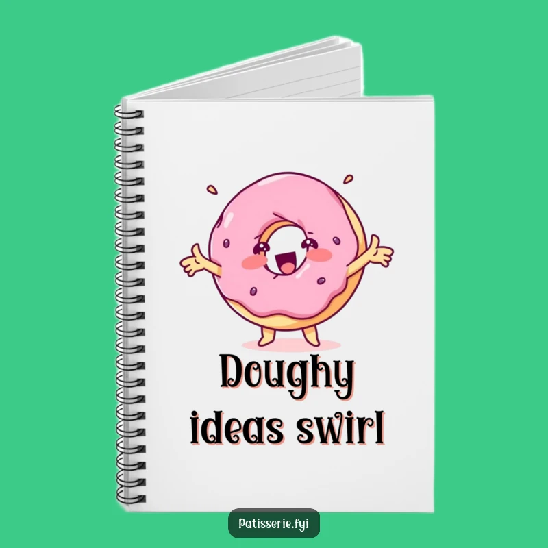 Funny Delighted Donut Notebook - Spinning Treat Journal for Joyful & Funny Gifts
