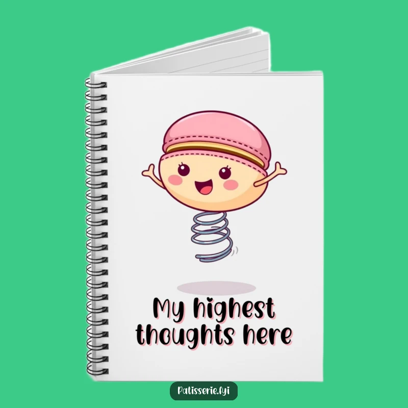 Funny Macaron Spring Notebook - Jot Down Cheerful Ideas Gift