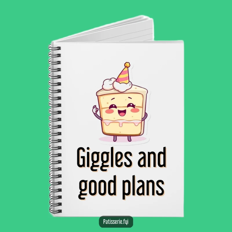 Funny Cake Giggle Notebook: Party Character for Writing Fun Gift