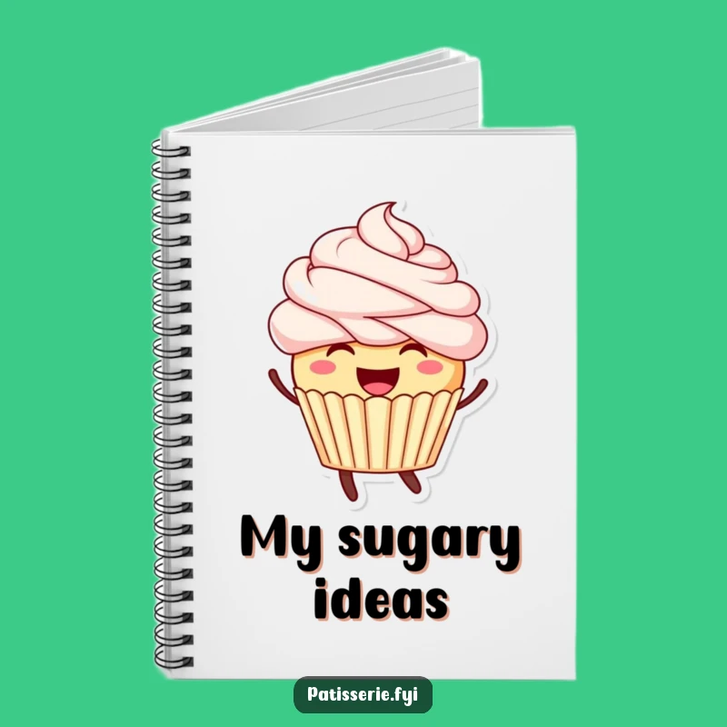 Funny Cupcake Notebook - Jot Down Sweet Ideas with Joyful Flair