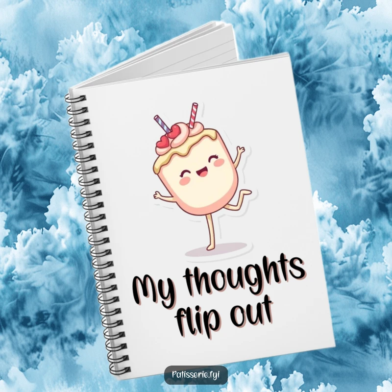 Funny Notebook: A delighted cake pop in a spirited cartwheel, perfect for capturing funny thoughts and creative ideas.
