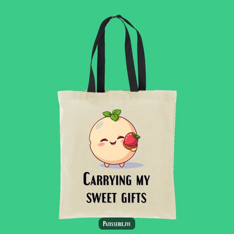 Funny Winking Macaron Tote Bag - Carry Your Sweet Treats with Style!
