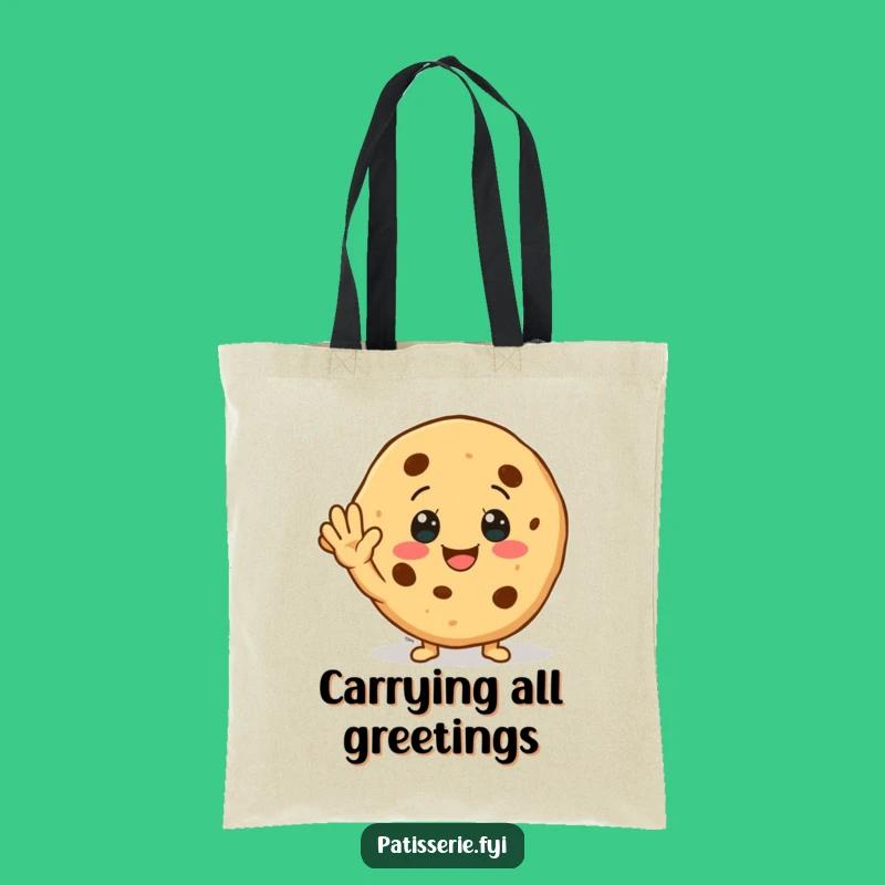 Funny Cookie Wave Tote Bag: Carry Your Greetings, Perfect Gift for Happy Hauls