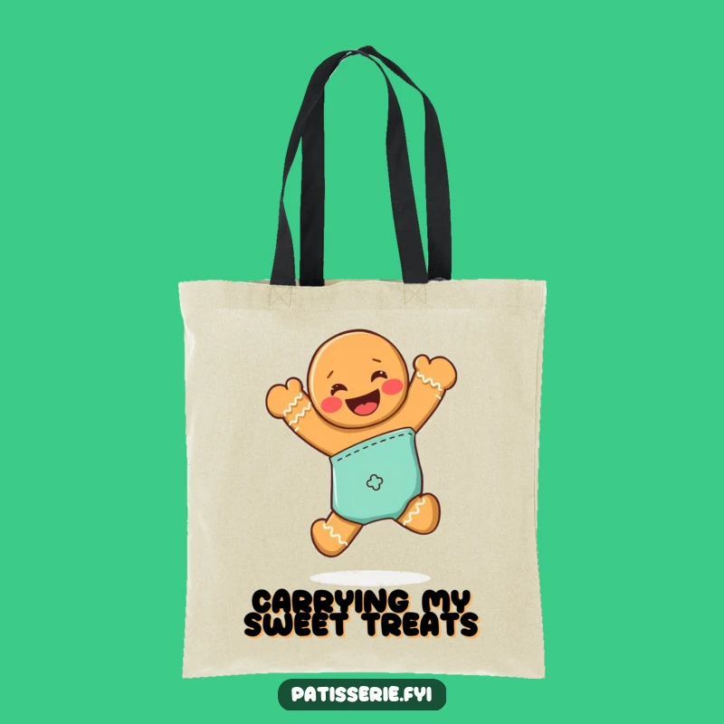 Funny Gingerbread Man Tote Bag - Joyful Baking Carryall, Ideal Funny Gift
