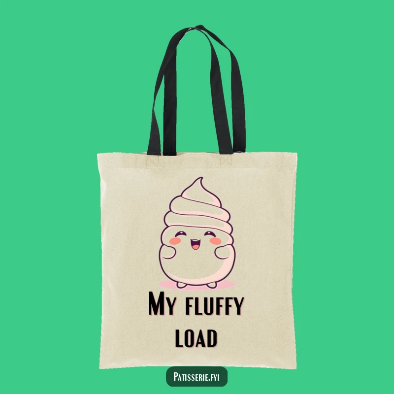 Funny Meringue Tote Bag - Laughable Dessert Accessory, Ideal Funny Gift for On-the-Go Fun!